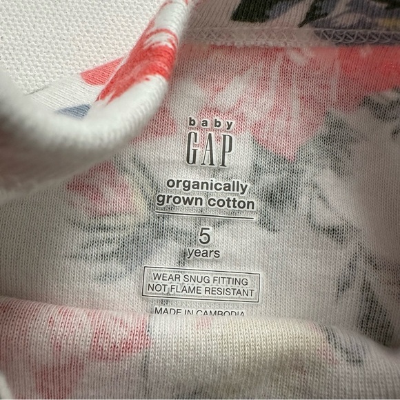 Baby Gap Girls Organic Pajama Set Size 5 Years - Picture 4 of 14